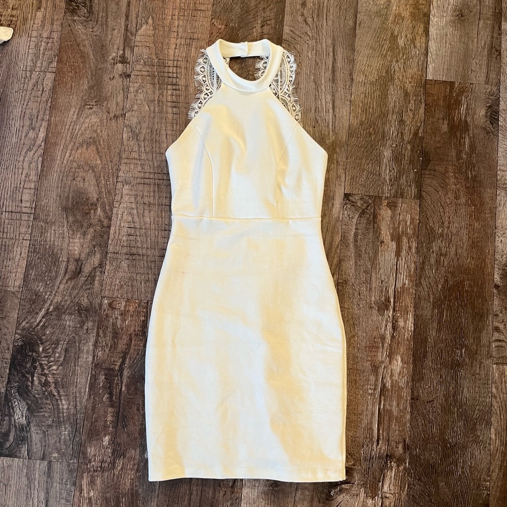 White body-con dress